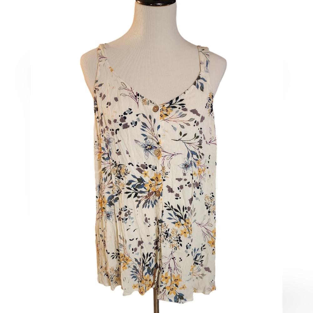 Maurices Plus Size Floral Button Down Tank